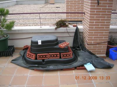Instalación de estanque prefabricado en terraza: ideas